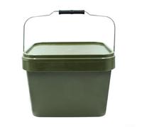 Hosrivae 10-Litre Square Fishing Bucket for Carp Bait & Boilies - PP Construction, Removable 3-Section Inner Compartment, Robust Carry Handle, 29 x 25 x 21 cm