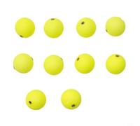 Hosrivae 10-Pack For EVA Foam Fishing Bobbers with Copper For Ring Core - High-Buoyancy Drift Balls for Freshwater & Saltwater, Bright Yellow/Red/Green Strike Indica(YELLOW)
