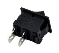 Hosrivae 10 Pack For SPST ON/OFF Rocker Switch 250V 3A 2-Pin Round Toggle Switch for Automotive, Boat, Truck, and Home Appliances (Black)