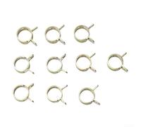 Hosrivae 10 Pack Hose Clips for Fuel, Water, Silicone Vacuum Hoses - Reusable Fasteners Compatible with 5-16mm Tubing, 0.5mm Wire Diameter(9mm)