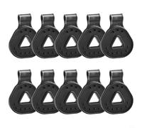 Hosrivae 10-Pack Plastic Shade Cloth Clips for Sun Shade, Anti-Bird Garden Netting & Pergola Awning Accessories - 40mm Black PE Fix Clamps with