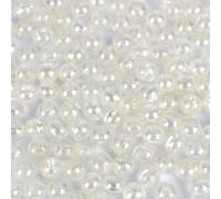 Hosrivae 100pcs Round Fishing Beads for Carp Rig Making - 5mm OD × 1mm ID Plastic Stopper Beads in Blue, Purple, Green, Red, White & Mixed Colors - Term(WHITE)