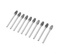 Hosrivae 10PCS Carbide Rotary Burrs 3x6mm Cut Grinding Bits Wood Carving Deburring Polishing Drilling Tools Kit(d)