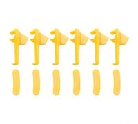 Hosrivae 12-Piece Nylon Tyre Changer for Duck Head Rim Protector Set Automotive Tire Mounting and Demounting Machines - Yellow, & Wheel-Safe