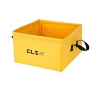 Hosrivae 13L Square Folding Water Bucket for Camping - Portable Collapsible Wash Basin with Carry Pouch, 500D PVC Tarpaulin, Lightweight 260g for Outdoor Fis(GREEN)