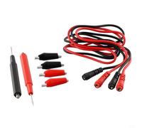 Hosrivae 16-in-1 Digital Multimeter Test Leads Kit with Needle Tip and Clips, 1000V High Voltage Probe for Multimeter Measurements, PVC Insulated Cable, 93cm Length, Black Red