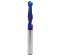 Hosrivae 2-Flute Ball Nose Router Bit CNC Woodworking, Steel Milling Slotting & Trimming, 63.6mm x 50mm, Efficient Chip Removal(63.6mm)