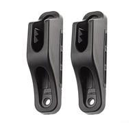 Hosrivae 2 Pack Boat Clam Cleats Quick Lock 4-6mm Nylon Rope, Reinforced Nylon Fitting Canoe Yacht Marine Accessories Black