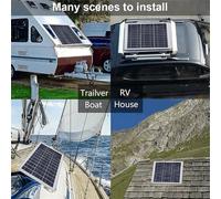 Hosrivae 200W Dual-Panel Solar Kit with 10A Charge Controller - IP67 Waterproof & Portable for RV Boat Camping, 16V Output with DC/USB Ports, Compatible with(1PCS)