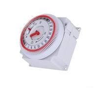Hosrivae 24 Hour White Mechanical Heater Timer Switch 16A Programmable Energy Saving Controller For Central Heating Water Heater Indoor Lighting Control