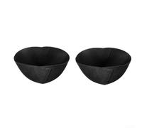 Hosrivae 2pcs Black Felt Hanging Basket Liners Replacement Pads Flower Pots, Weather Resistant Garden Plant Support with Drainage, Install Outdoor Patio, 12x5.5 14x6.6 16x7.9 Inch(14 * 6.6in)