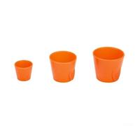 Hosrivae 3-Piece Pellet Cone Feeder Tackle Set with Needle for Carp Fishing - ABS & High-Carbon Steel, Orange-Red, 110x50mm / 22x20.5x15.5mm / 19.5x18x13.5