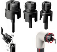 Hosrivae 3-piece Pipe Threading Gadget Set for Internal External Thread Machining - 1 over 2 Three Quarters Plus 1 Sizes Compatible with Electric Drills Heavy-duty Metal Construction