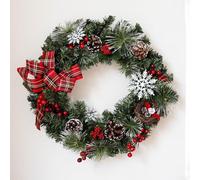Hosrivae 30/40/50 cm Artificial Christmas Tree for Desktop & Small Spaces - Festive Mini Holiday Wreath Ornament with PVC and Cloth Construct(45CM)