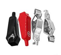 Hosrivae 304 Stainless Steel Spring for Clamp, 30/50A Insulated Coating for Electrical Circuit Testing, Red/Black/Silver, 4-Piece Set, 75mm Leng