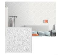 Hosrivae 3D Self- Wall Sticker - Soft PE Foam Tile Brick Panel Decal for Living Room, Bedroom & Kitchen Walls; Sound Insulating, Child-Safe, For Easy C(1PC)