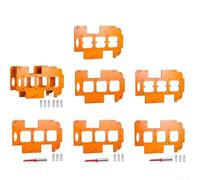 Hosrivae 3in1 Woodworking Hole Template Cabinet & Wall Socket Slotting, 325x210mm 8mm Thick Bakelite Board with Standard 70mm Spacing Drilling, Orange(Inner Hole 7×7cm)