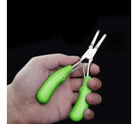 Hosrivae 3Pcs Fishing Pliers Set with Hook Remover, Crimping Tool and Split Ring Opener, Stainless Steel Line Cutter for Freshwater Saltwater Ice Fishing(WHITE GREY)