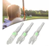 Hosrivae 4.2mm LED Lighted Arrow Nocks for Compound & Recurve Bows - 3-Pack Glow-in-the-Dark Luminous Nocks, Red/Blue/Green, PE Material, Fits 4.2mm ID A(4.2 RED)