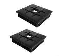 Hosrivae 4 Inch Square Rubber Bumper End Cap Cover for RV Camper Trailer, 2 Pack, Replacement Bumper Protection for 4" Square Post