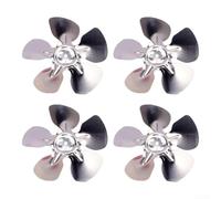 Hosrivae 4 Pack Aluminum Refrigerator Fan Blade 200mm/230mm/250mm, Suction Style Cooling Fan Assembly with 6.9mm Hole Cold Storage Replacement(230MM)