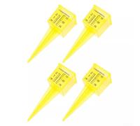 Hosrivae 4 Pack Heavy Duty Outdoor Gauge, Accurate Rainfall Meter Garden Yard Lawn, Read Yellow Precipitation Collector Tool