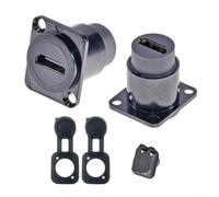 Hosrivae 4K Supported High Density Multichip Interconnect Female To Female Coupler 2 Pack, Copper Alloy Shell Extension Adapter For PS5 for xbox Series for blu-ray Player And TV Box(Black)
