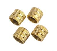 Hosrivae 4pcs Gold Plated Guitar Bass Dome Knobs, 6mm Shaft Tone Volume Control for Electric Guitar Bass, Metal Replacement Parts, 18.5mm Diameter