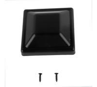 Hosrivae 4x4 Inch Black Fence Cap 3 5/8 Inch ID Wooden Posts, Weatherproof PP Square with Screws, Install Garden Fencing Accessories(1pcs)