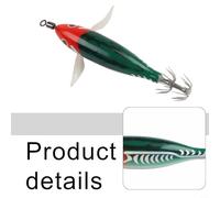 Hosrivae 5.7g Glow-in-the-Dark Shrimp Squid Jig Lure - Realistic Lifelike Design for Night Fishing, 8cm Soft Plastic Crankbait with Hook, Compatible(013)