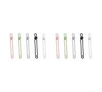 Hosrivae 5 Pack Multi-Color Reusable Silicone Cable Ties With Button Fastener, Reusable Cord Organizer For Home Office Wire Management(10)