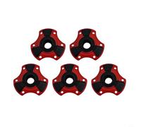 Hosrivae 5-Pack Snowflake-Style Trekking Pole Baskets for Walking - Plastic Mud & Snow Tip Protectors, 7.7 cm Diameter, Lightweight 12 g per Pi(RED)