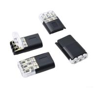 Hosrivae 50 Pcs Solderless Quick Connectors With Locking Clips, For 22-18 AWG Solid Stranded Cables,For Security Sensors HVAC Controls And Small Motor Circuits