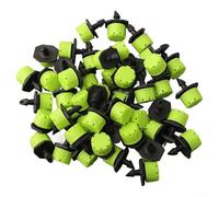 Hosrivae 50PCS Adjustable Drip Irrigation Emitters with 8 Spray Holes, Rotating Garden Sprinkler Heads Lawn Agriculture, Fits 1/4 Inch Hose, Black