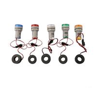 Hosrivae 5Pcs AC Volt Amp Meter Digital Display 20-500V 0-100A Voltage Current Monitor LED Panel with Screw Terminal Home Use Red