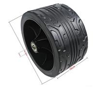 Hosrivae 6.5-inch Folding Wagon Cart Wheel for Camping & Hiking Trolleys - PP Plastic, 200 kg Load Capacity, Anti-Slip Silent Tire, 3.9-inch Width, Blac