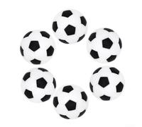Hosrivae 6 Pieces Foosball Balls 36mm Table Soccer Footballs ABS Resin Replacement Accessories Compatible with for Kicker Table Football Games and White Set Indoor Sports