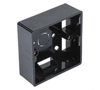 Hosrivae 86 Type External Junction Box For Wall Mounting, Fireproof PVC Switch And Socket Enclosure 86X86x33mm, Heat Resistant Electrical Wiring Case(Black)
