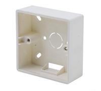 Hosrivae 86 Type External Junction Box For Wall Mounting, Fireproof PVC Switch And Socket Enclosure 86X86x33mm, Heat Resistant Electrical Wiring Case(White)