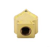 Hosrivae ABS and Copper Core Valve Stem Covers - Heart-Shaped Tire Air Dust for Mountain & Road Bikes, Fit, 4-Pack, Rust-Resis(GOLD)