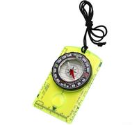 Hosrivae Acrylic Orienteering For Compass with Map Ruler, Magnifying Glass & Scale for Hiking, Camping, Mountaineering, and Survival Navigation - 105 x 62 x 13.5