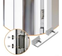 Hosrivae Adjustable Latch Plate for Door Lock Strike Plates, 46 x 14.4 x 9 mm Aluminum Alloy Replacement with 32 mm Screw Hole Spacing, Oval-Grooved Mounting