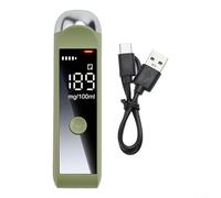 Hosrivae Alcohol Tester with LED Digital Display, Contactless Breathalyzer for Quick Detection, Rechargeable Battery, 3-Color LED Indicator, Green