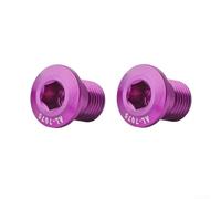 Hosrivae Aluminium Alloy Bike Rear Derailleur Hanger Bolts M10xP1.0 Mounting Screws Tail Hook Chain Tensioner 15mm Length Hex Key Install 2 Pack(Purple)