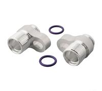 Hosrivae Aluminum A/C Compressor Adapter Fitting for LS Engine Swap - Converts to #8 & #10 O-For Ring Fittings, Includes Seals and O-Rings, Compatible with 10S17F and 10S20F AC Compressors