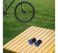 Hosrivae Aluminum Alloy Bar End for Handlebars - 23.3mm Expandable End Compatible with 22mm and 24mm Riser/Flat For Bars, 2-Pack (Black,(BLUE)