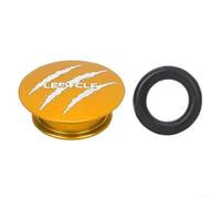 Hosrivae Aluminum Alloy Crank Hollow Dust Cap CNC Anodized Decorative Protector Road Bike Chainring Bolt Hole Accessory Red Black Gold 1pc(gold)