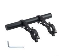 Hosrivae Aluminum Alloy Handlebar Extension Bracket for Cycling - 20-30 cm Adjustable Bar End Mount for Bike Lights, Speedometers & Accessories, Compatible(BLACK)