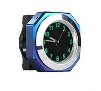 Hosrivae Aluminum Alloy Motorcycle Clock Mount - Quartz Waterproof Handlebar Watch with Luminous Dial for 22-28mm Handlebars, IPX7 Rated (Black)(bule)