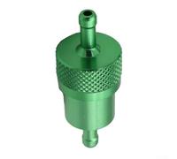 Hosrivae Aluminum Alloy Motorcycle Fuel Filter with Removable Copper Core for 8mm Fuel Lines, Reusable Off-Road For ATV Engine Cleaner Compatible with Most Bikes(GREEN)